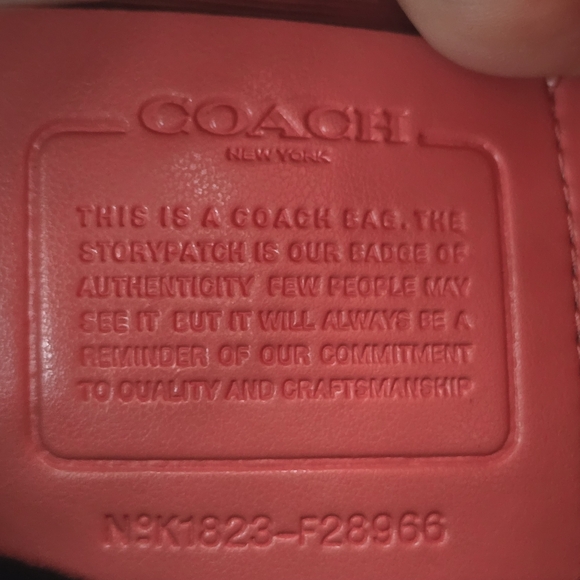 Coach Mia Shoulder Bag - Coral with Scarf - Picture 9 of 9